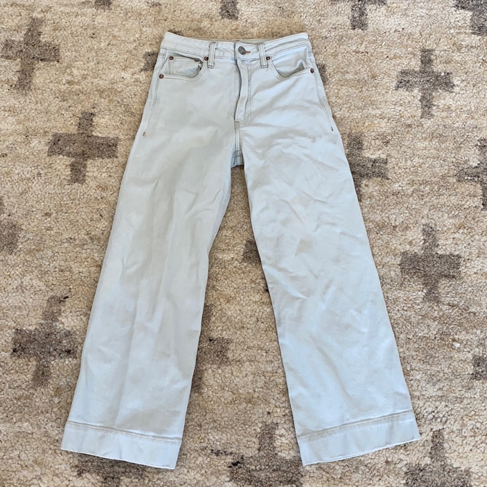 Light wash wide leg Trave denim